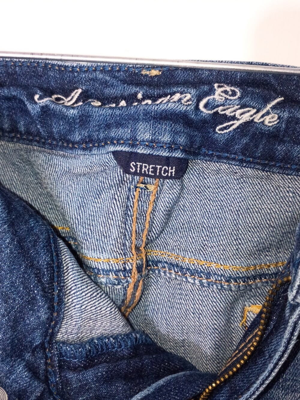 American Eagle Stretch Distressed Denim Jeans Jeans Size 12 Short image 4